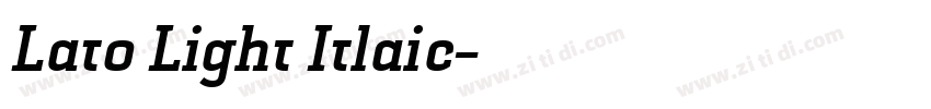 Lato Light Itlaic字体转换